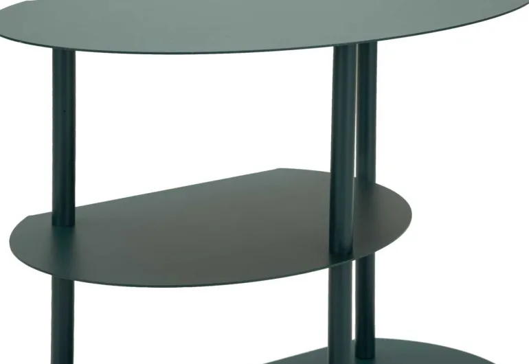 Table de chevet en métal Saturn 49.5 x 27.5 x 49.5 cm (Vert)