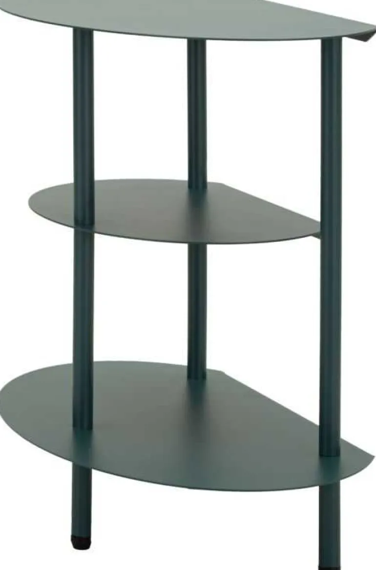 Table de chevet en métal Saturn 49.5 x 27.5 x 49.5 cm (Vert)