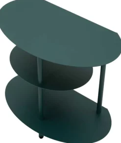 Table de chevet en métal Saturn 49.5 x 27.5 x 49.5 cm (Vert)