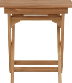 Table de jardin pliante carré 70 x 70 cm en teck Ghana