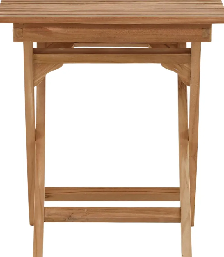 Table de jardin pliante carré 70 x 70 cm en teck Ghana