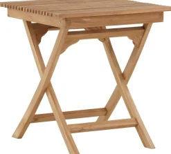 Table de jardin pliante carré 70 x 70 cm en teck Ghana