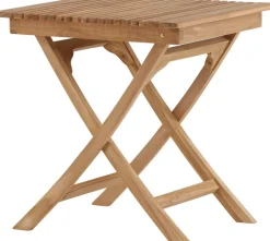 Table de jardin pliante carré 70 x 70 cm en teck Ghana