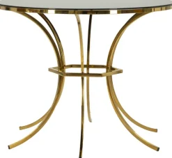 Table de repas en métal et verre Shanty 100 x 80 cm