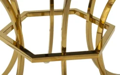 Table de repas en métal et verre Shanty 100 x 80 cm