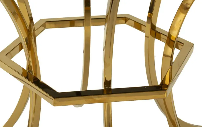 Table de repas en métal et verre Shanty 100 x 80 cm