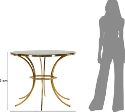 Table de repas en métal et verre Shanty 100 x 80 cm