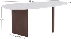 Table de repas ovale 180 x 90 cm Grönvik