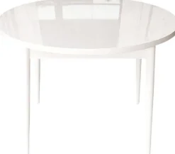 Table de repas ronde avec pieds métal Tor (Blanc)