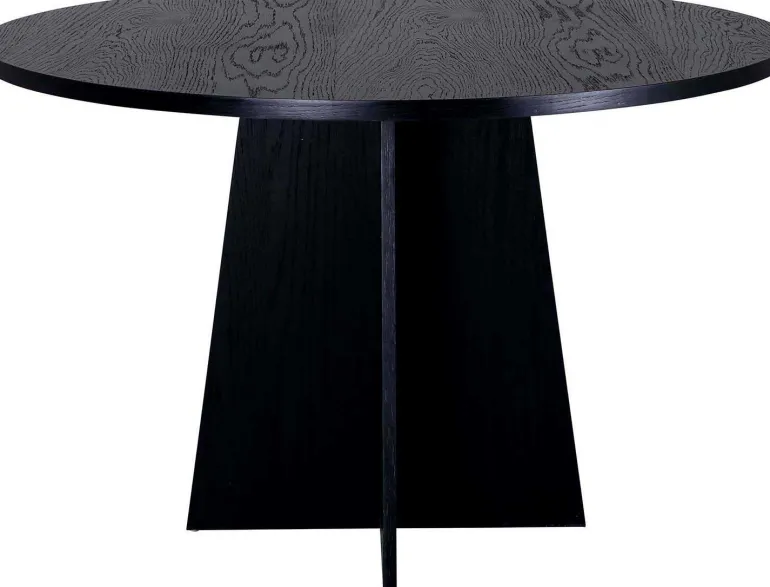 Table de repas ronde ⌀110 cm Bootcut (Noir)