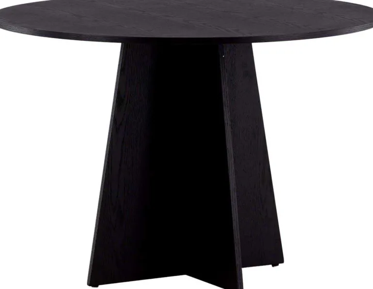 Table de repas ronde ⌀110 cm Bootcut (Noir)
