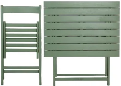 Table pliante 60 x 80 cm en bois (Vert)