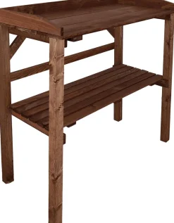 Table à rempoter en pin Nature (Teinté marron)