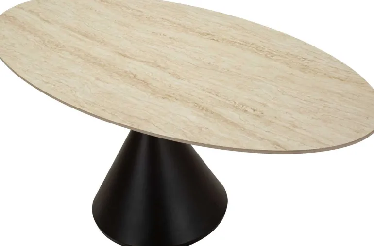 Table repas en métal et MDF Space 180 x 90 x 73 cm