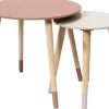 Tables gigognes bicolores Scandi (Lot de 2) (Rose)