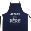 Tablier adulte en tissu Papa (Bleu)
