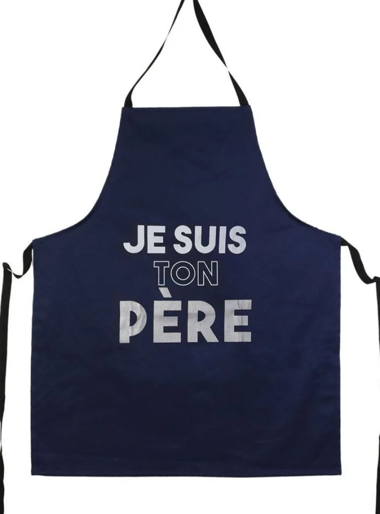 Tablier adulte en tissu Papa (Bleu)