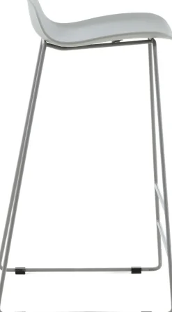 Tabouret de bar en acier et plastique Wave (Lot de 2) (Gris)