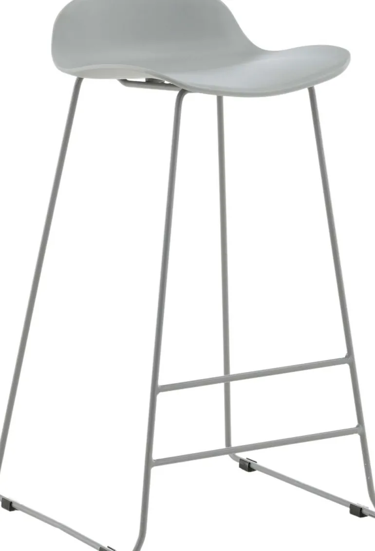 Tabouret de bar en acier et plastique Wave (Gris)