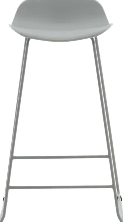 Tabouret de bar en acier et plastique Wave (Gris)