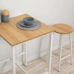 Tabouret de bar en aggloméré et métal Mola