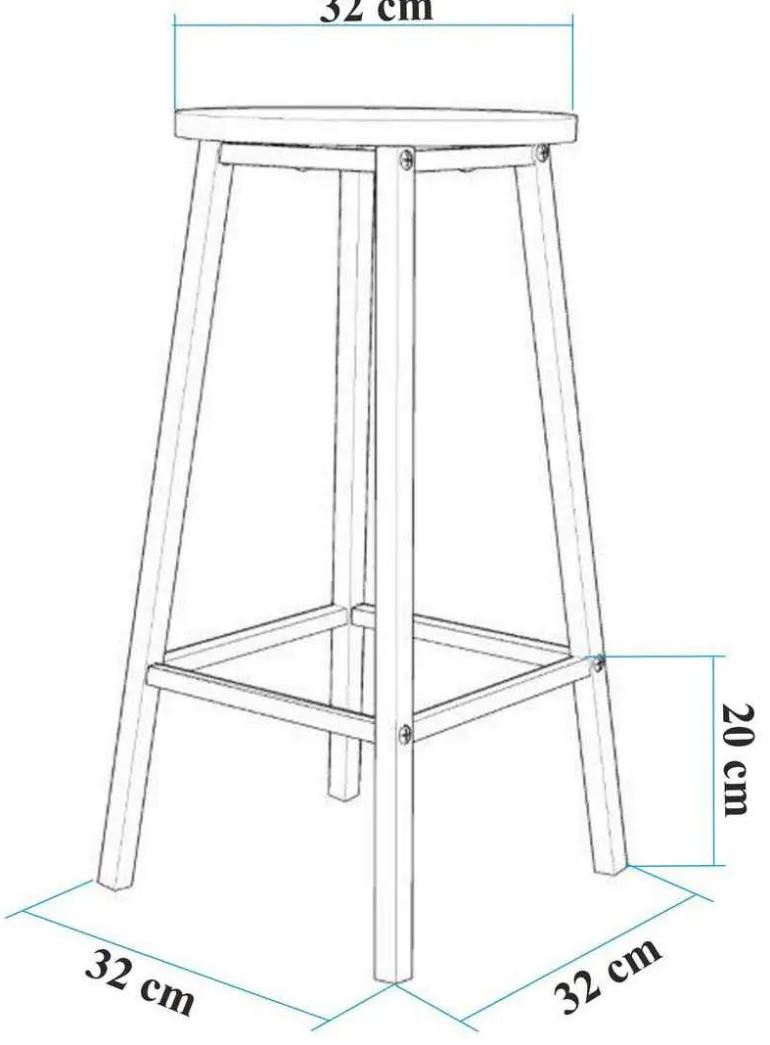 Tabouret de bar en aggloméré et métal Mola
