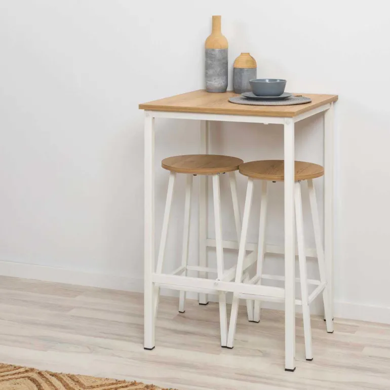 Tabouret de bar en aggloméré et métal Mola