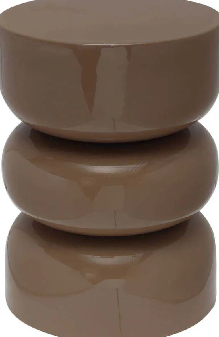 Tabouret en métal émaillé Rey (Mocha)