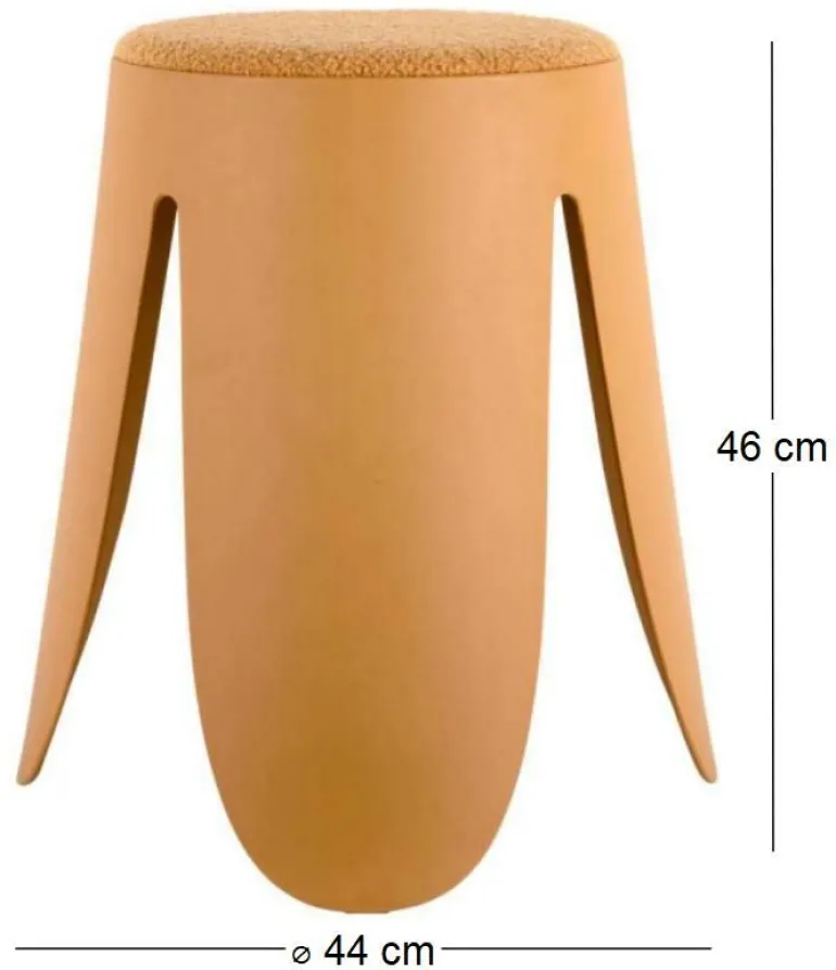 Tabouret en polypropylène Savor (Ocre)