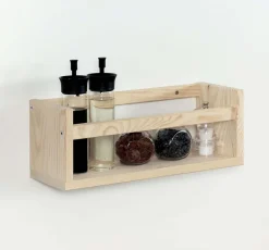 Étagère avec barre centrale en pin Kit Line (40 cm)