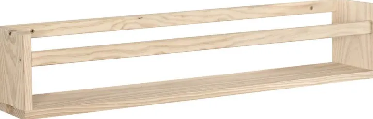 Étagère avec barre centrale en pin Kit Line (80 cm)