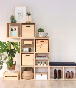 Étagère modulaire en pin massif Dinamic (3 tablettes)