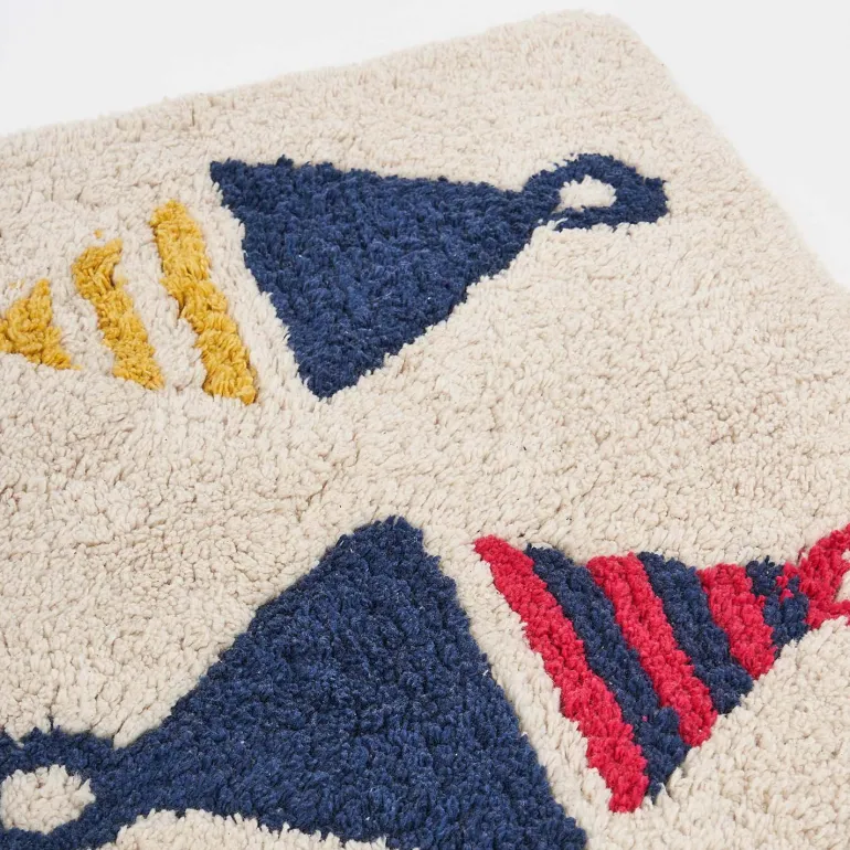 Tapis de bain en coton bouée 91 x 61 cm
