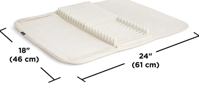 Tapis de séchage vaisselle pliable Udry (Crème)
