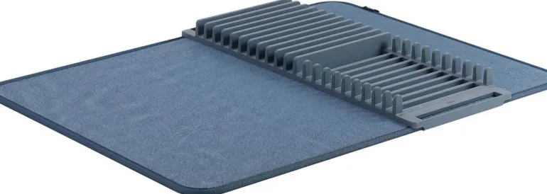 Tapis de séchage vaisselle pliable Udry (Bleu ardoise)
