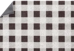 Tapis dessous de paillasson à motifs (Carreaux)