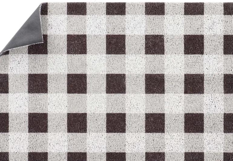 Tapis dessous de paillasson à motifs (Carreaux)