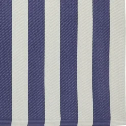 Tapis d'extérieur en polypropylène 120 x 180 cm (Rayures - Bleu)