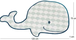Tapis en coton forme de baleine 120 cm