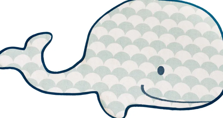 Tapis en coton forme de baleine 120 cm