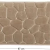 Tapis en polyester galets 67x45 cm (Beige)