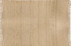 Tapis en toile de jute avec franges 120x170 cm