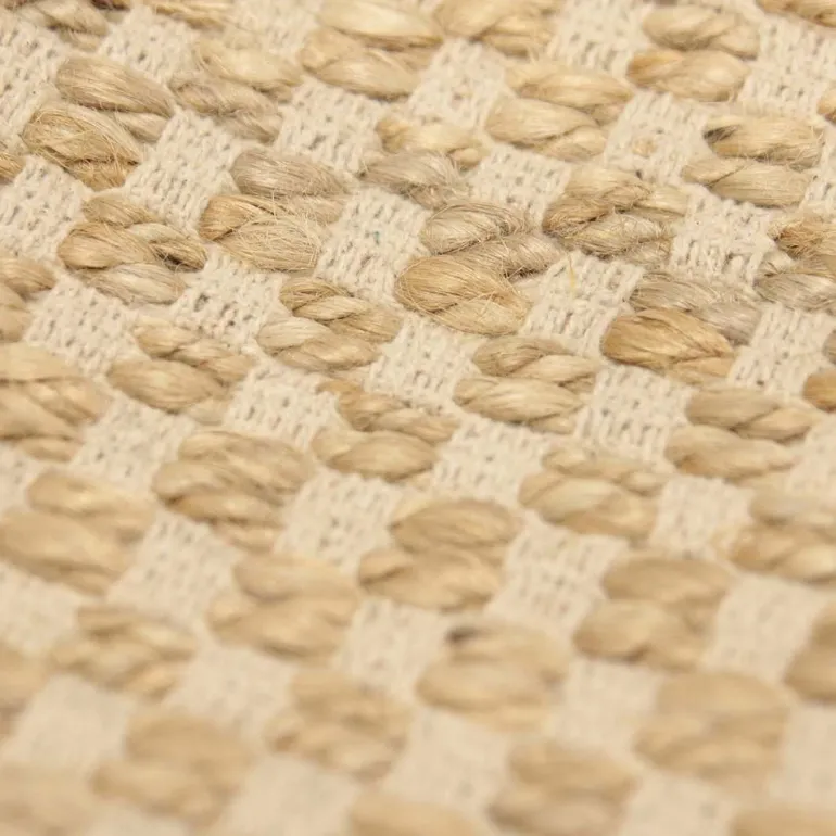 Tapis en toile de jute avec franges 120x170 cm