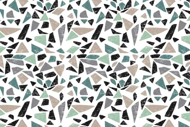 Tapis en vinyle effet mosaique vert (90 x 60 cm)