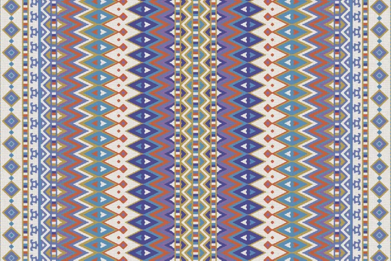 Tapis en vinyle effet tissage violet multicolore (90 x 60 cm)