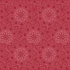 Tapis en vinyle fleurs mandala rouge (140 x 70 cm)