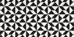 Tapis en vinyle graphique noir et blanc (140 x 70 cm)