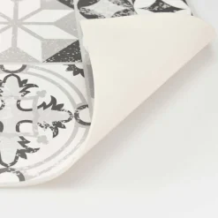 Tapis intérieur extérieur en vinyle carreaux marocains (135 x 90 cm)
