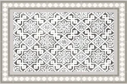 Tapis intérieur extérieur en vinyle carreaux marocains (60 x 40 cm)