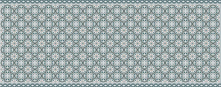 Tapis intérieur extérieur en vinyle carreaux portuguais (180 x 70 cm)
